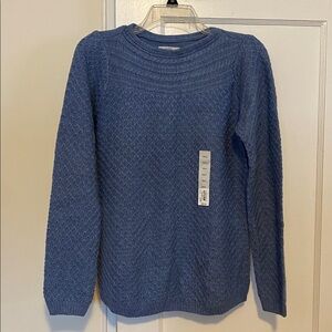 🎀 5/$20 🎀 NWOT Croft and Barrow blue crewneck sweater size small